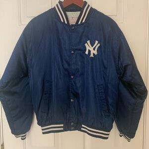 Kids Navy Blue Genuine Stuff Yankees Logo Jacket Large 14-16